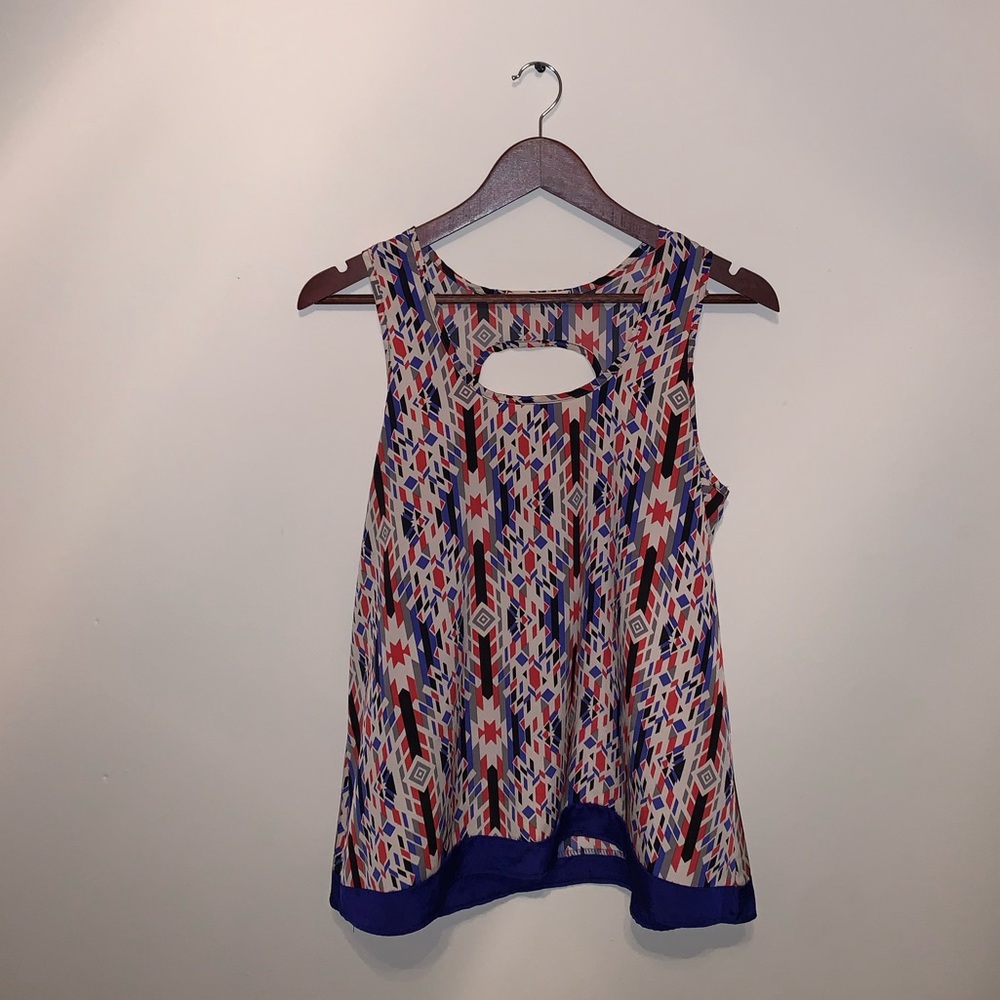 Miami Cream, Red, & Blue tank top size M - Picture 2 of 9